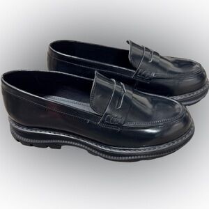 ASOS Women’s Patent Leather Penny Loafers Size 9 & Super Clean Black